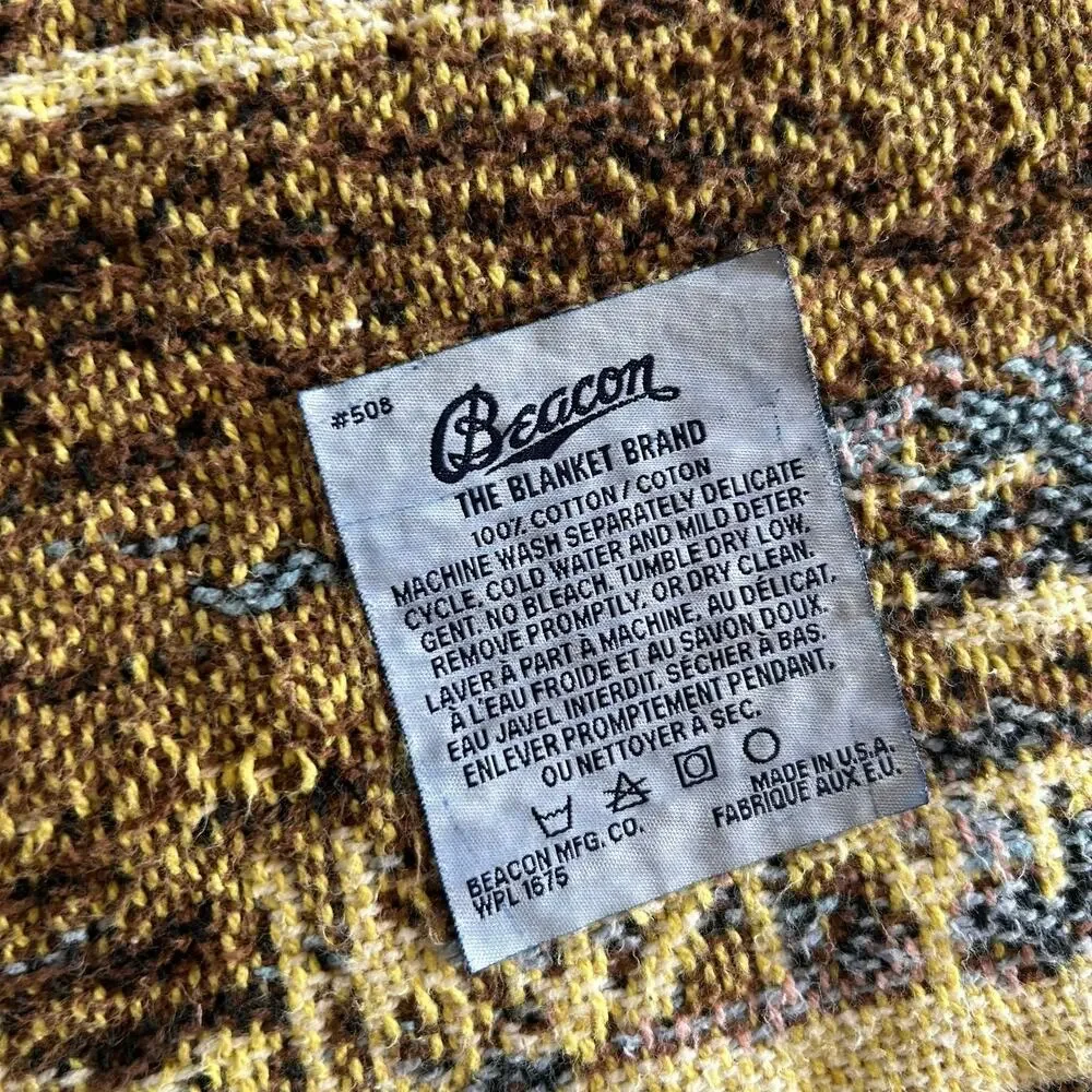 Vintage Terry Redlin jacquard tapestry throw blanket Beacon flying ducks